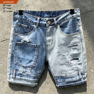 Pantalones Cortos <span class=keywords><strong>de</strong></span> Mezclilla para <span class=keywords><strong>Hombre</strong></span>, Estilo Vintage, Cintura Alta, Desgastados, Rotos, Personalizados, Fabricante <span class=keywords><strong>de</strong></span> Pantalones Cortos <span class=keywords><strong>de</strong></span> Mezclilla Holgados para <span class=keywords><strong>Hombre</strong></span> - Product Image 1