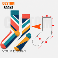 Chaussettes amusantes personnalisées à étiquette privée, imprimées numériquement, très élastiques, confortables, pour enfants, tendance, usage quotidien, OEM ODM