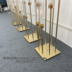 Wholesale Wedding Decoration <strong>Candle</strong> <strong>Stick</strong> Holder <strong>Gold</strong> Led Metal <strong>Candle</strong> <strong>Stick</strong> for Party Wedding Event - Product Image 4