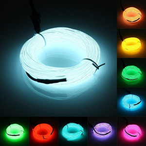 Lampe néon à fil de 1m 2m 3m 5m EL Flexible 6MM Bande lumineuse 3V/5V12V <span class=keywords><strong>LED</strong></span> Tube de corde à coudre Lampe étiquetée Décoration de voiture de fête dansante - Product Image 6