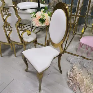 Luckygoods популярный дизайн Отель Свадебный золото банкетные стулья из нержавеющей стали для Банкетный стул из Китая CY210511-3