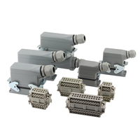 Entrada de cable superior lateral Rectangular eléctrico impermeable HE conector de servicio pesado 24 pines impermeable a prueba de polvo conector de servicio pesado