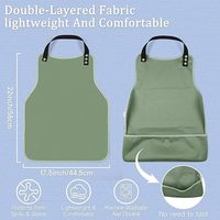Tablier de protection réutilisable pour adultes et personnes âgées, imperméable, sans manches, moderne et minimaliste, avec poche attrape-miettes pour les repas