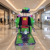 Robot à roulettes pour 2 personnes, alimenté par batterie, avec rotation à 360 degrés, pour centre commercial, parc