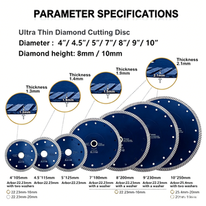 Lame de scie circulaire diamantée fine, haute précision, coupe nette, pour carrelage céramique et porcelaine, lame durable, <span class=keywords><strong>disque</strong></span> de coupe pour la construction - Product Image 1