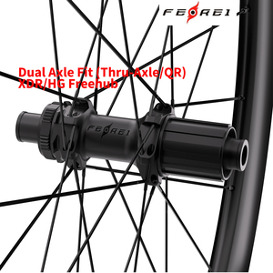 Jeu de roues de vélo de route en carbone Ferei 700C, frein à disque, clincher, tubeless, finition brillante, profondeur de jante 50 mm, roues pour le cyclisme sur route - Product Image 5