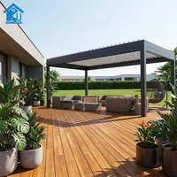 Pergola en aluminium robuste Sweet Home, résistante au vent, avec toit à lamelles automatiques, taille personnalisée, pour jardin, cour arrière, extérieur, gazebo