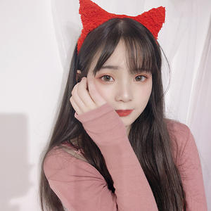 Diadema con Orejas de Gato para Mujer, Navidad, Algodón, Hecha a Mano, Estilo Japonés, Accesorio para el Cabello con Diseño de Animal - Product Image 4