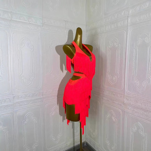 Body Sexy con Flecos para Mujer, Traje de Baile Latino, Jazz, Acrobacias - Product Image 3