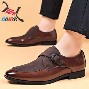 Zapatos Formales Casuales de Negocios para Hombre, Verano 2026, con Cordones, Rayas, PU, Estilo Británico Coreano, Punta Puntiaguda, Suela de Goma que Aumenta la Altura - Product Image 3