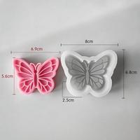 Moule en silicone 3D Fleur et Papillon pour bougies parfumées DIY, gypse d'aromathérapie, décoration de clip de ventilation de voiture, ornement suspendu