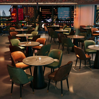 Tables et chaises de restaurant rétro durables, ensemble de mobilier de restauration, canapé banquette et sièges pour restauration