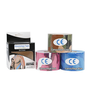 Boîte de ruban adhésif K multicolores de kinésiologie musculaire de 5cm x 5m, personnalisable, étanche pour sportifs, vente en gros - Product Image 1