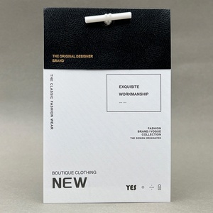 Étiquette de vêtement personnalisable haut de gamme minimaliste multicolore rétractable pour chaussures et chaussettes, nouveau matériau carton - Product Image 5