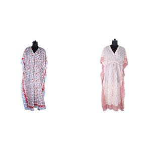 Nouveau femmes longue caftan 2025 Anokhi Caftan Maxi robe imprimé fleuri bloc vêtements de détente Anokhi tirer chaîne caftan Boho bloc imprimer - Product Image 1