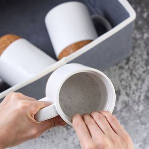 Customized Brand logo Ceramic Coffee Tea Cup with Cork Milk <b>Creative</b> Mug Office and Home <b>Gifts</b>, Promotional <b>Gifts</b> - Product Image 4