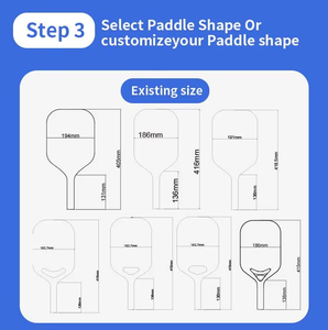 Raquetas de Pickleball USAPA GEN4 de fibra de carbono lisa con núcleo de panal de PP ligero para interiores y exteriores - Product Image 5