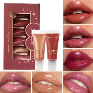 Leaf Poem – Ensemble de 6 gloss à lèvres effet miroir hydratant et repulpant, huile à lèvres scintillante longue tenue pour des lèvres plus pulpeuses - Product Image 2