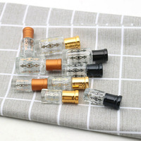 Flacon d'huile de musc transparent imprimé cuivre avec applicateur roll-on, 3ml, 6ml, 12ml