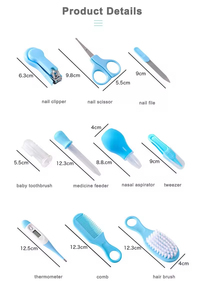 Precio de fábrica, cortaúñas para niños, cuchara cuentagotas, tijeras, peines, Kit de cuidado de uñas para bebés, juego de regalo - Product Image 4