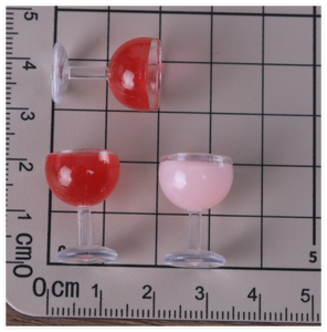 3D DIY ornamento resina encanto agua champán copas de vino casa de muñecas Mini botella burbuja té paja taza niños juguete fabricante de alimentos - Product Image 6