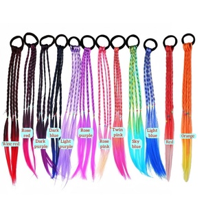 Fascia di gomma elastica all'ingrosso con 15 pollici treccia a 4 fili parrucche sintetiche Twist ragazze carine <span class=keywords><strong>trecce</strong></span> a coda di cavallo <span class=keywords><strong>per</strong></span> <span class=keywords><strong>bambini</strong></span> - Product Image 6
