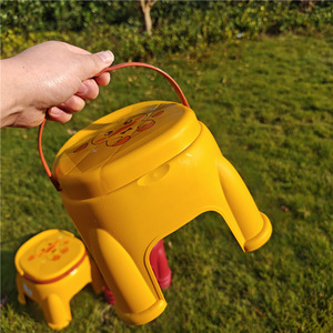 Little Yellow Duck Plastic <b>Low</b> <b>Stool</b> Portable Children's Chair Cartoon Design For Kids Outdoor Use - Product Image 4