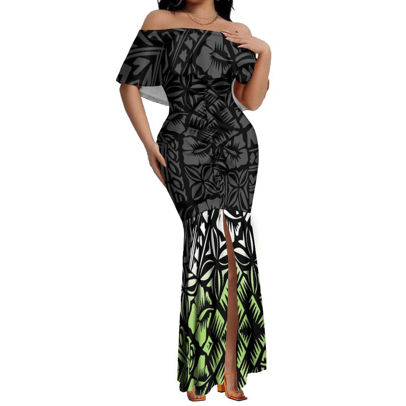 green emerald velvet dress Amazon.com: Nxidvxne Polynesia Prints Tribal Tatau Palm Leaf Polynesian  Stripes Flower Pattern Cold Shoulder Tunic Top Dresses Summer Essentials Prom  Dress : Clothing, Shoes & Jewelry