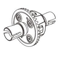 Pièces de rechange MJX Hyper Go 12212 : Boîtiers d'amortisseurs métalliques à huile et bras de suspension inférieurs arrière