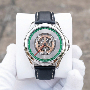 Reloj Mecánico Wandering Hour Starwheel Skeleton Automático de Acero Inoxidable 316L con Cristal de Zafiro 5ATM, Reloj de Pulsera Personalizado para Hombre - Product Image 1