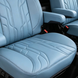 Funda <span class=keywords><strong>de</strong></span> Asiento Personalizada GANE, Estilo Lujoso Azul, para Camiones Pesados <span class=keywords><strong>Peterbilt</strong></span> y Semirremolques, Completamente Cerrada - Product Image 6