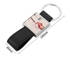 Llaveros de Corazón para Sublimación, Llaveros de Cuero PU Negro para Sublimación, Anillos de Llavero Personalizables DIY - Product Image 5