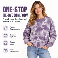 Sweat-shirts en molleton bouclette tie-dye effet nuage, vierges et unis, en gros et en vrac, fabricant de vêtements sous marque privée