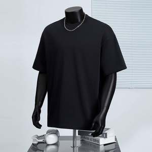 Camiseta de Manga Corta de Algodón Peinado en Blanco y Negro, Marca de Moda 2025, Color Sólido, Nueva Colección de Verano, Estilo Costa Oeste Americana para Hombre - Product Image 2