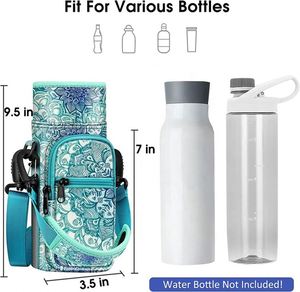 Porte-bouteille d'eau en néoprène lavable de haute qualité, grande capacité, avec sangle réglable, vente chaude - Product Image 4