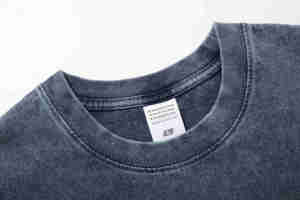 Camiseta Oversized de Alta Qualidade 100% Algodão Lavada com Ácido Camiseta Vintage Personalizada em Branco - Product Image 2