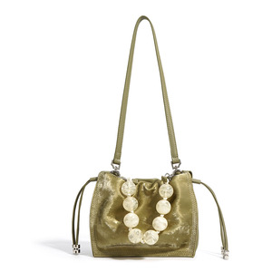 Bolso Tote Mini de Cuero Genuino Metálico de Lujo para Mujer, Bolso de Hombro de Piel Vacuna Suave, Bolso Bandolera Plateado de Diseñador - Product Image 6