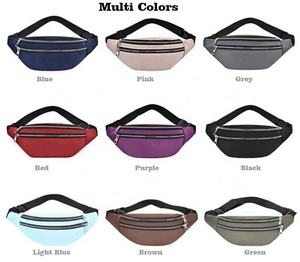 Custom Multi-Color Polyester Embroidered Zipper <b>Waterproof</b> Barrel-shaped Sports Fanny Pack Adjustable Belt Support Running - Product Image 5