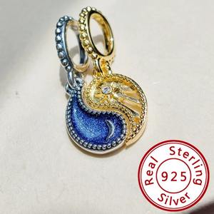 Venta al por mayor de abalorios de diseño DIY para pulseras, cuentas de abalorios a granel, unisex, de plata de ley 925 con circonita, accesorios originales de joyería de moda. - Product Image 2