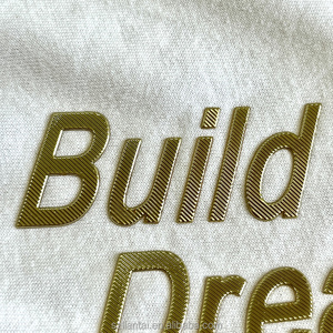 Parches de TPU metálicos con estampado dorado 3D personalizados lavables para ropa deportiva ropa gorras bolsas decoración de prendas - Product Image 4