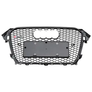 ABS Chrome schwarz silber auto grill für Audi A4 B85 hohe qualität frontschürze grille honeycomb mesh facelift RS4 quattro 2013-2015