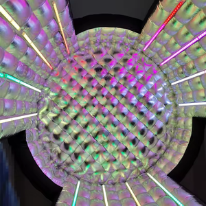 Château gonflable portable noir <span class=keywords><strong>pas</strong></span> <span class=keywords><strong>cher</strong></span> avec lumière LED pour selfie, <span class=keywords><strong>cube</strong></span> <span class=keywords><strong>photo</strong></span> 360, photomaton gonflable, tente de photographie - Product Image 2