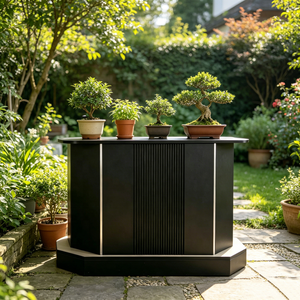 Buffet moderne en bois noir style Art Déco, meuble de rangement pour <span class=keywords><strong>salon</strong></span>, salle à manger, entrée, décoration intérieure - Product Image 5
