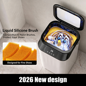 Nettoyeur de chaussures électrique commercial à ultrasons avec fonction de lavage à l'eau froide, de lavage de chaussettes et de lustrage pour baskets - Product Image 4