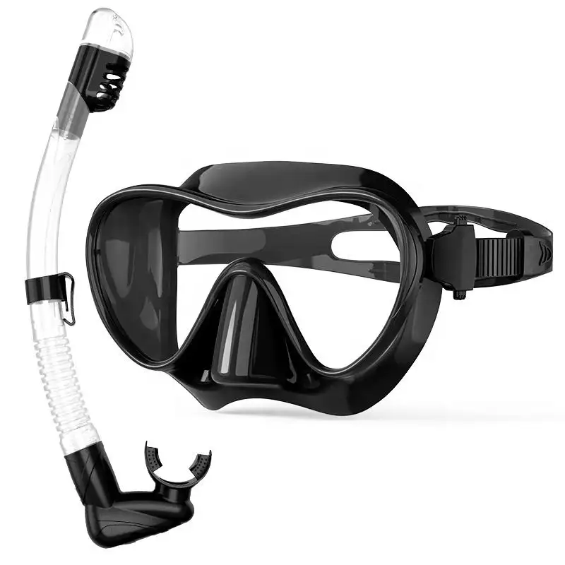 Siêu chất lượng đáng tin cậy thiết bị lặn thiết kế cổ điển không khung lặn đeo mặt nạ thiết lập với ống thở