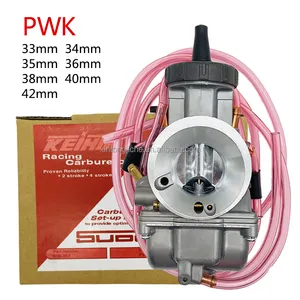 Motorcycle Carb Pwk Carburetor Silver Aluminum Alloy Pwk 33 34 35 36 38 40 42mm For Keihin Carburetor Air Striker