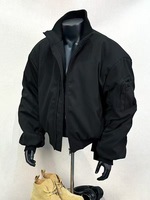 Blouson Bomber Aviateur Américain pour Homme, Style Urbain, Hiver, en Coton, Brodé, Décontracté, Écologique, Col Montant, Coupe Droite