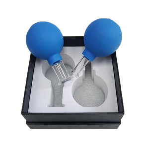 Juego <span class=keywords><strong>de</strong></span> ventosas faciales <span class=keywords><strong>de</strong></span> vidrio <span class=keywords><strong>de</strong></span> silicona con ventosas caqui anticelulíticas <span class=keywords><strong>de</strong></span> 2 piezas, vacío <span class=keywords><strong>de</strong></span> succión <span class=keywords><strong>de</strong></span> PVC para masaje corporal y facial - Product Image 2
