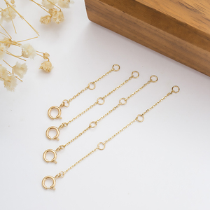 Vente <span class=keywords><strong>en</strong></span> gros AU585 de résultats de bijoux 14K <span class=keywords><strong>or</strong></span> jaune massif Bracelet collier fermoir à ressort rallonge réparation de bijoux - Product Image 1