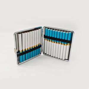 Étui à cigarettes 20S PU en métal Couleur Motif assorti - Product Image 1